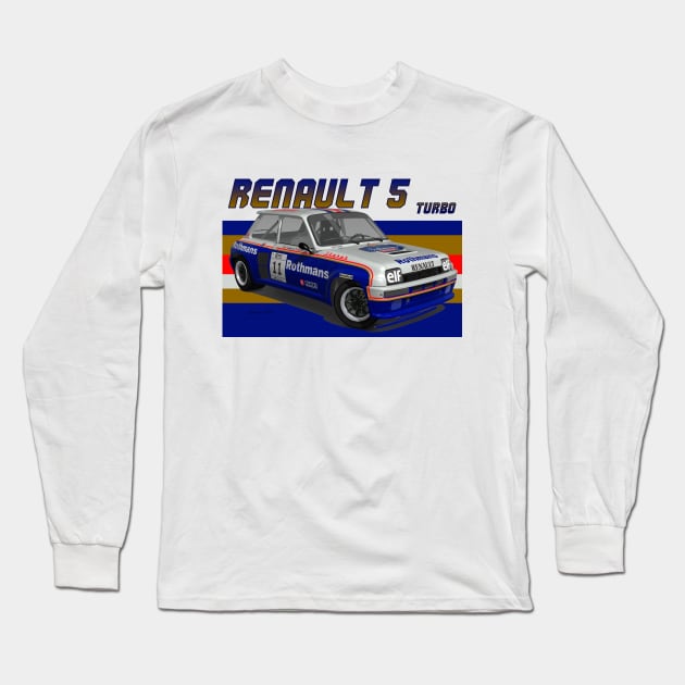 Renault 5 Turbo Group B Long Sleeve T-Shirt by PjesusArt